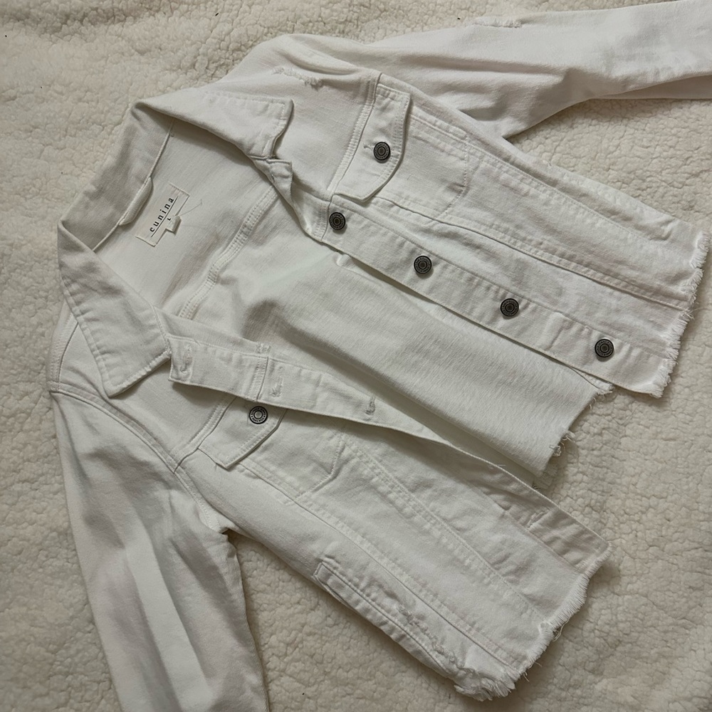 DRY GOODS white denim jacket Eunina brand